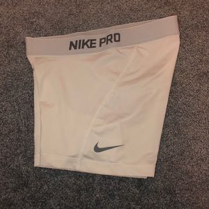 Nike Pro White Spandex Shorts